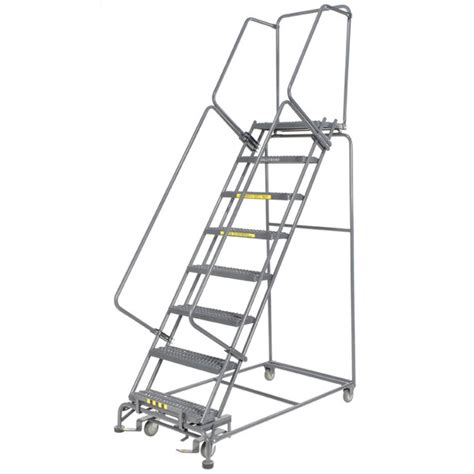 Ballymore M 2000 Series 10 Step Gray Steel Rolling Safety Ladder With