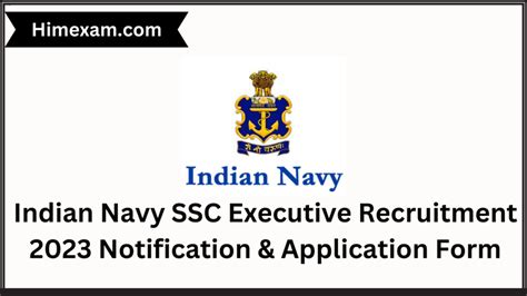 Indian Navy Ssc Executive Recruitment Notification Application