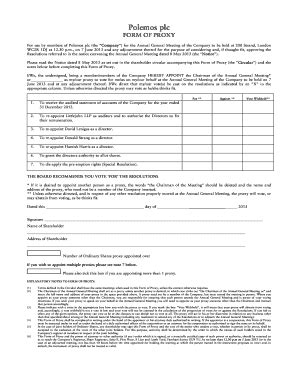 Fillable Online AGM Proxy Form Final June 2013 Docx Fax Email Print