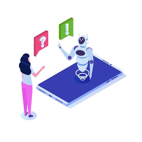 Premium Vector Chat Bot Artificial Intelligence Isometric Business Ai And Iot Concept