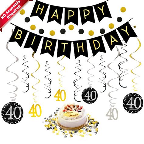 Buy 40th Birthday Decorations Kit For Men And Women 40 Years Old Party