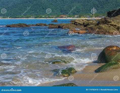 Landscape of Maresias Beach, in Brazil Stock Photo - Image of peace ...