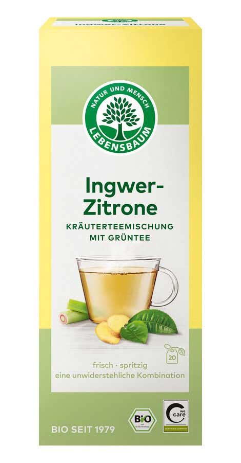 Lebensbaum Grüntee Ingwer Zitrone bio naturPur Shop