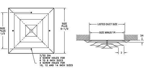 Steel Step Down Square Diffuser