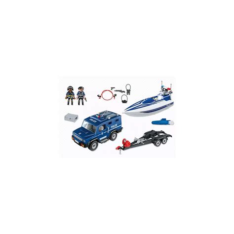 Playmobil Police Truck With Speedboat Clearance Congdoan Sgu Edu Vn