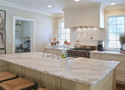 White Carrera Extra Marble Kitchen Countertops Reflections Granite