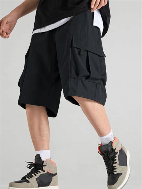 Manfinity Hypemode Bolsillos Con Solapa Para Hombres Pantalones Cortos