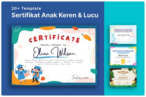 20 Template Sertifikat Anak Keren And Lucu Template Id