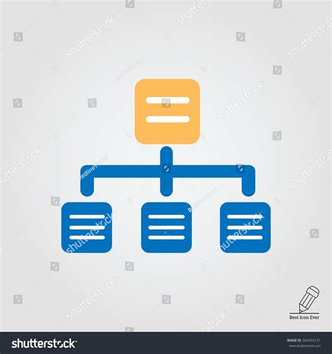 Organizational Chart Icon Stock Vector (Royalty Free) 304353131 ...