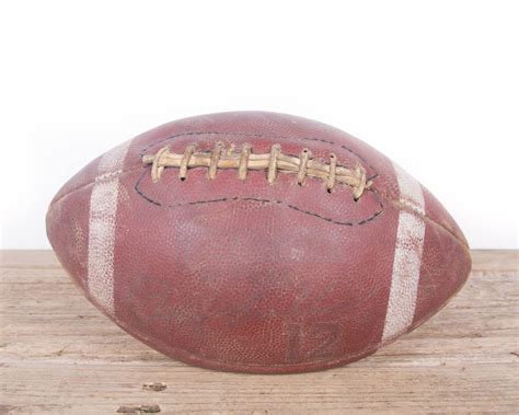 Vintage Leather Football / Football Decor / Old Football / Terry Bradshaw Antique Football / NFL ...