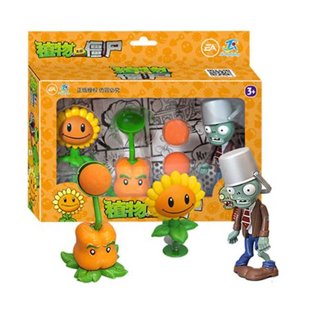 Набор фигурок Plants vs Zombies set K Растения против зомби Set 4