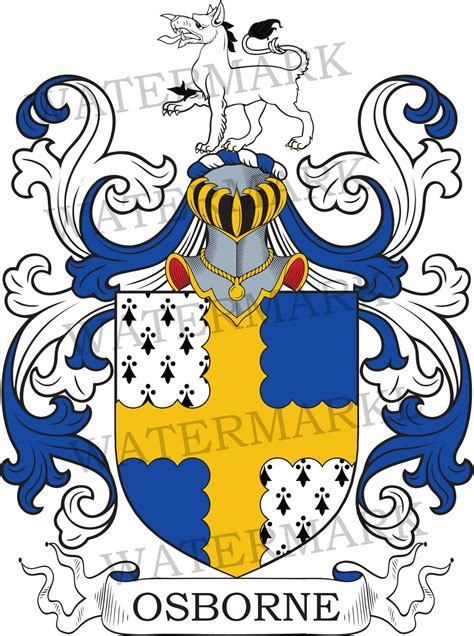 Osborne Family Crest Digital Download Osborne Coat of Arms JPG File Heraldry, Genealogy ...