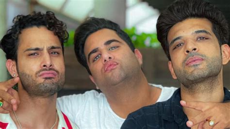 Karan Kundrra S Priceless Pictures With Umar Riaz And Rajiv Adatia