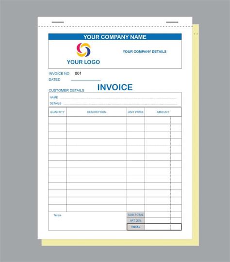 Personalised Duplicate Ncr Invoice Receipt Book