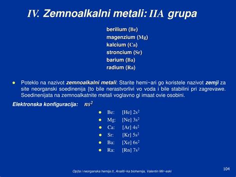 Ppt Iv Zemnoalkalni Metali Iia Grupa Powerpoint Presentation Free