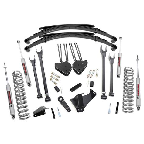 8 Rough Country Suspension Lift Kit 4 Link Lifted Leaf Springs Ford Super Duty 4wd 2005