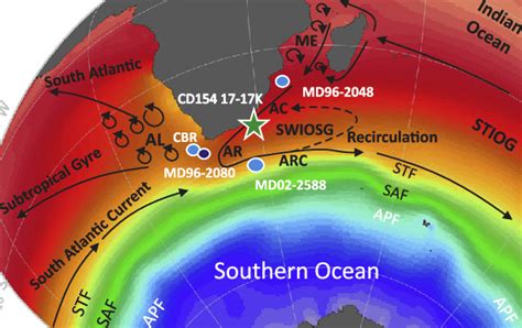 Location of the Agulhas Current system and palaeoclimate archives used... | Download Scientific ...