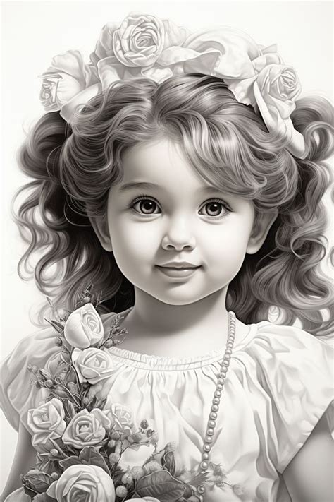 Adorable Baby Girl Coloring Pages Coloring Pages For Girls Cute