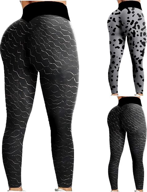 Womens Sexy Tik Tok Leggings Plus Size Retro Print High Waist Scrunch