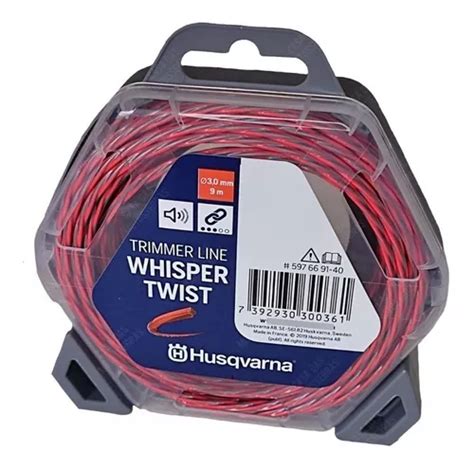 Fio De Nylon Husqvarna Roçadeira 3 0mm Whisper Twist 9metros