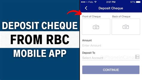 How To Deposit A Cheque Using Rbc Mobile App Royal Bank Of Canada