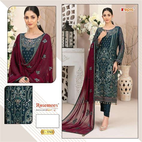 Rosemeen C By Fepic Georgette Pakistani Semi Stiched Salwar Suits