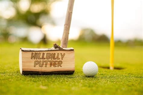 Hillbilly Putter Wood Golf Putter Funny Golf T Etsy