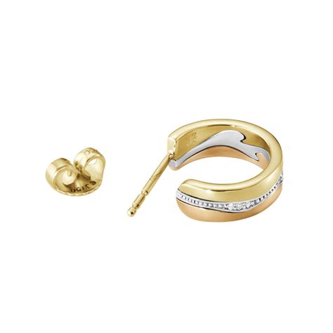 Georg Jensen Fusion Earhoops Gold And Diamond David M Robinson