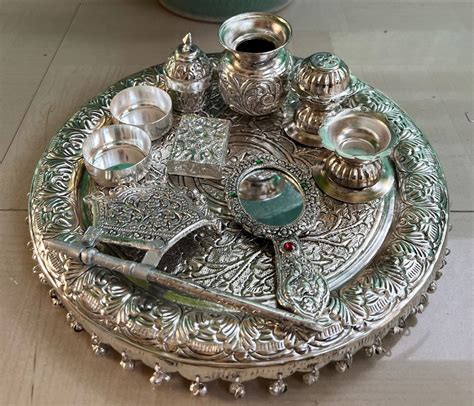 German Silver Pooja Thali Set For Worship At Rs 2500piece In Indore