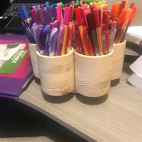 Deluxe Rotating Colored Pencil Holder Storage Organizer Etsy Colored Pencil Holder Pencil