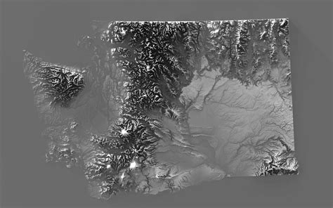 Washington State Elevation - by Scott Reinhard : MapPorn