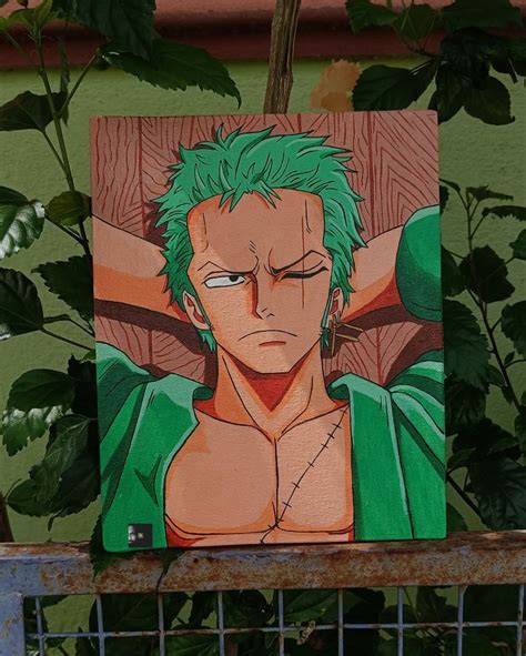 Roronoa Zoro Acrylic Painting on Canvas