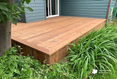 Wood Deck Showcasing Matching Skirting Pressure Treated Decks Builder