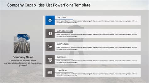 8 Steps Company Capabilities PowerPoint Template