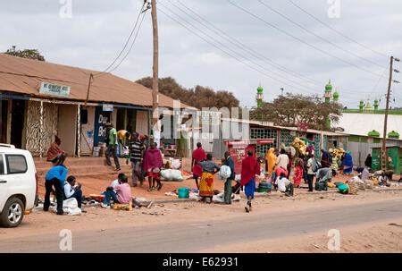 Third World Corrugated Iron Shacks And Roadside Shops Duka Butchery