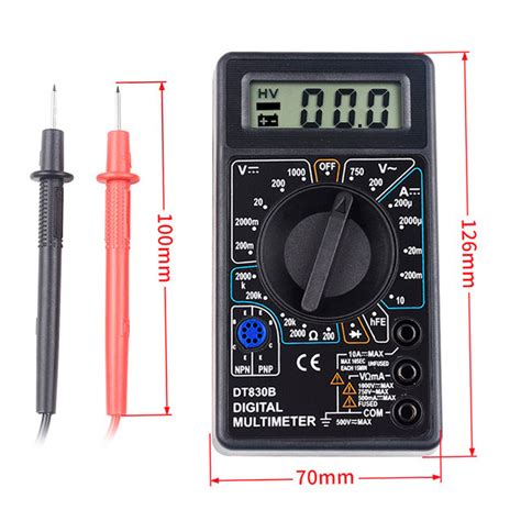 Тестер, мультиметр DT-830B цифровий (Digital Multimeter + крона ...