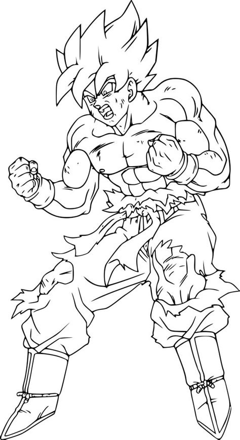 Dessin San Goku Beau Image Coloriage Sangoku énervé à Imprimer Sur