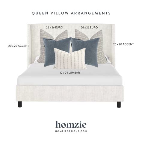 How to Arrange Pillows on a Queen Size Bed — Homzie Designs