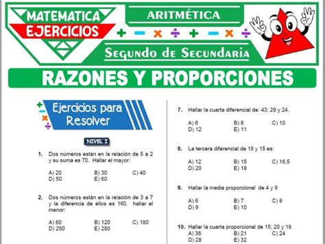 Ejercicios De Razones Y Proporciones Para Segundo De Secundaria 85050 Hot Sex Picture