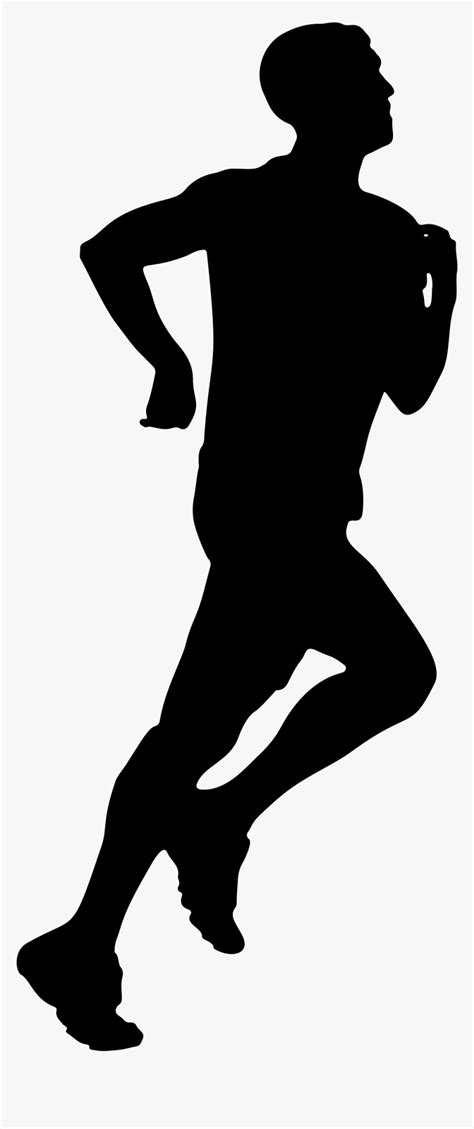 Jogging Silhouette Running Clip Art - Jogging Man Silhouette, HD Png ...