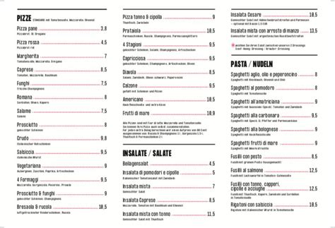 Menu At Cantina D Angelo Restaurant Frankenthal