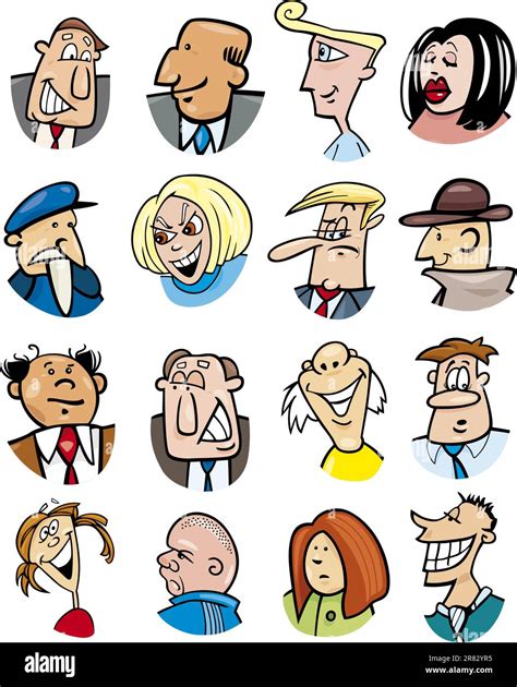 Cartoon Illustration Different People Characters Stock Vektorgrafiken