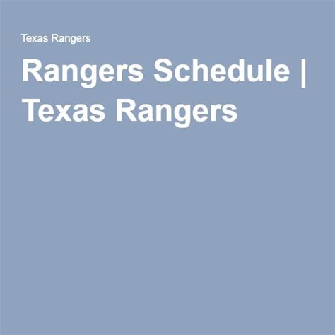 Texas Rangers Schedule Printable - Printable Word Searches