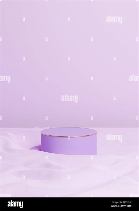 Light Pastel Lavender Purple 3D Rendering Minimal Product Display One