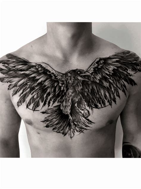 Raven Tattoo Chest