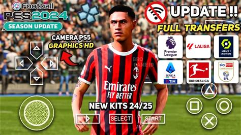 Rilis Update EFootball PES 2024 PSP New Transfers New Kits 24 25