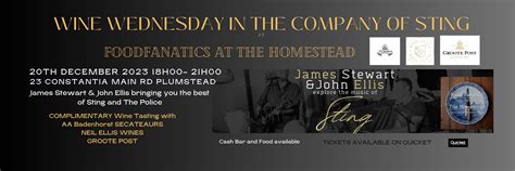 Book tickets for WINE WEDNESDAY AT FOOD FANATICS AT THE HOMESTEAD