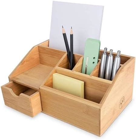 Lesfit Organizer Schreibtisch Holz B Ro Tisch Organisation Amazon De