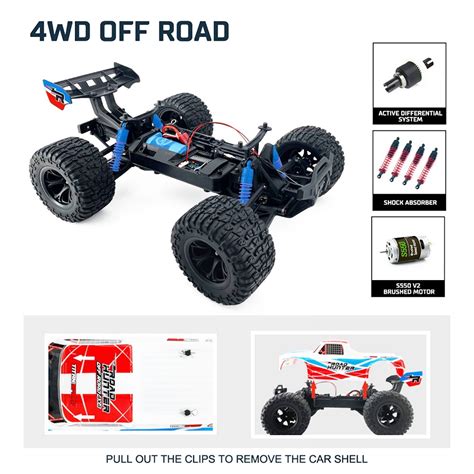 Jjrc Q Racing Car Brushed Wd Rtr Rc Truck White Blue