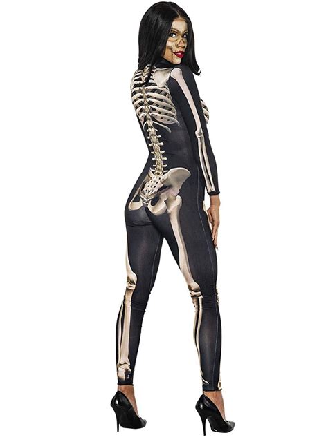 Sexy Skeleton Bodysuit Halloween Costume Womens Skeleton Costume